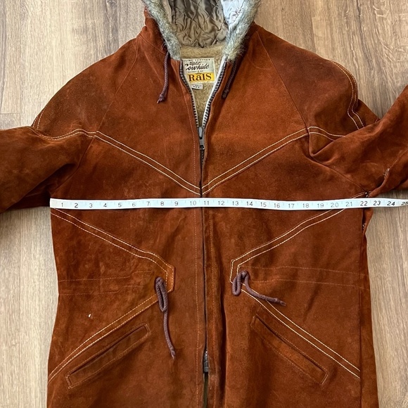 Vintage Genuine Leather Sueded Split Cowhide Jacket by Grais Sz 40 - Picture 9 of 17